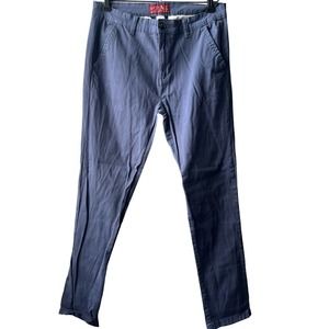 West Ace Men's Stretch Flex Chino Navy Blue Trouser Size 32/30